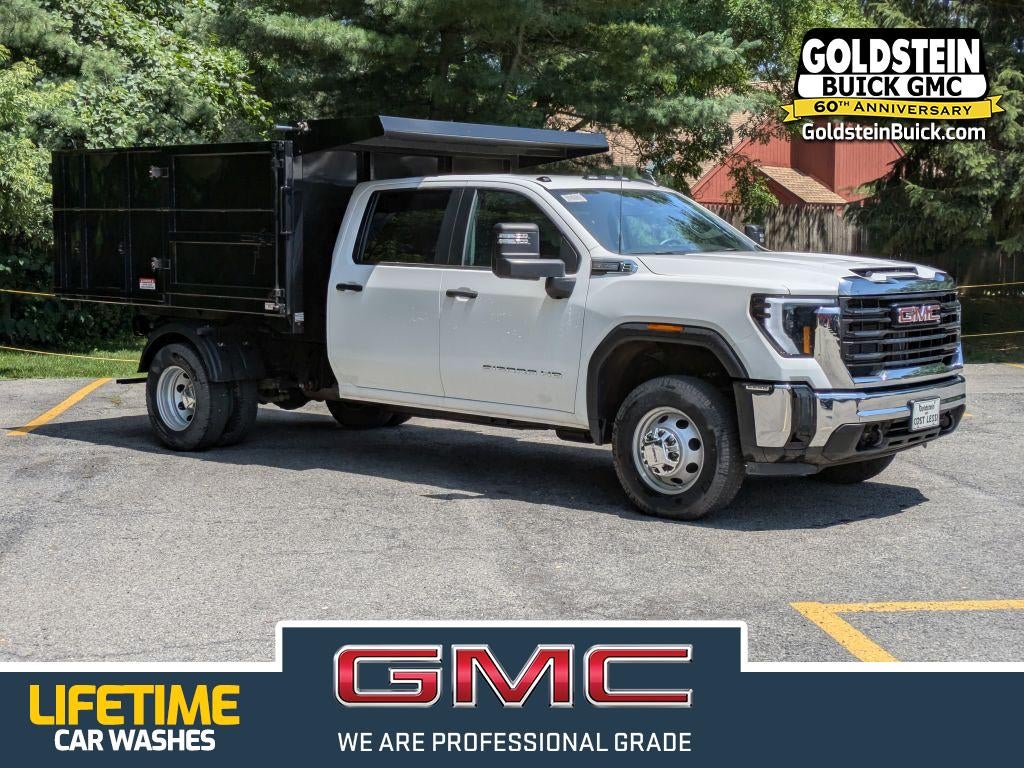 2025 GMC Sierra 3500 HD Chassis Cab Pro in Summit White — front three-quarter view
