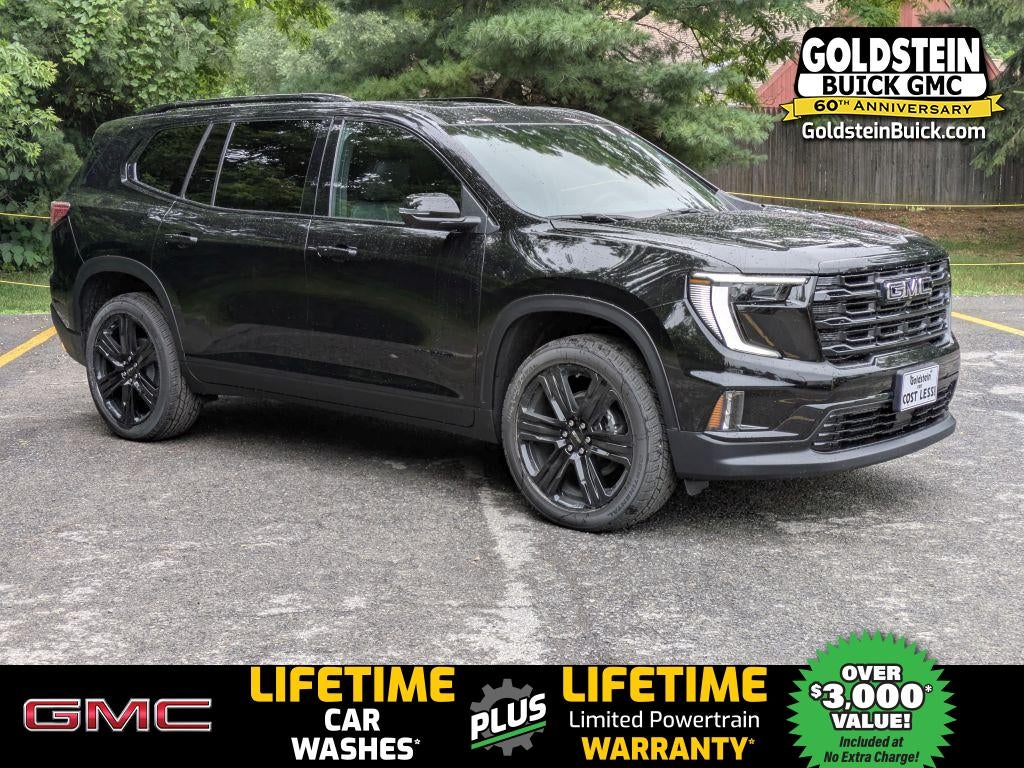 2026 GMC Acadia Elevation in Ebony Twilight Metallic — front three-quarter view