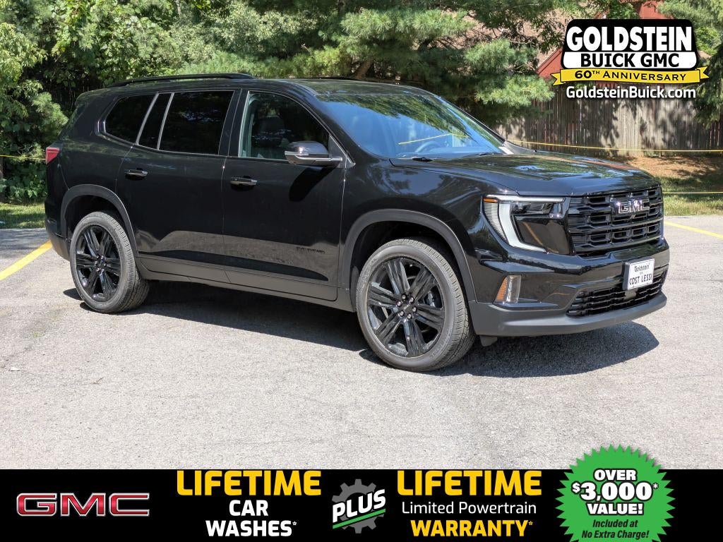 2026 GMC Acadia Elevation in Ebony Twilight Metallic — front three-quarter view