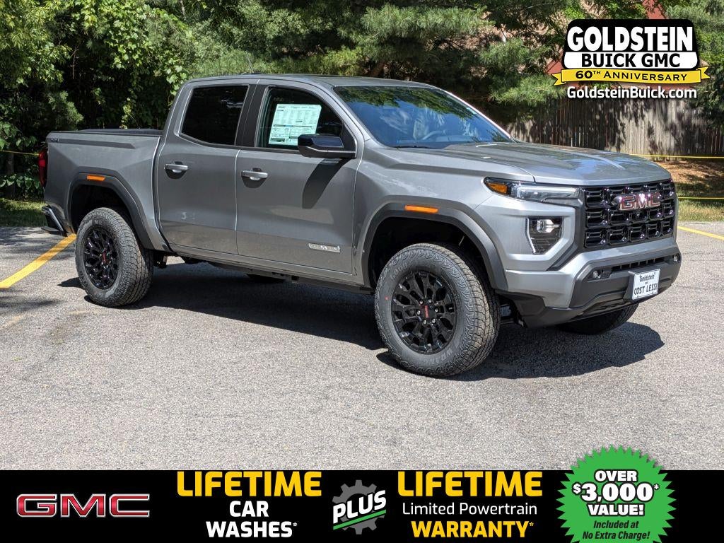 2026 GMC Canyon Elevation in Sterling Metallic — front three-quarter view