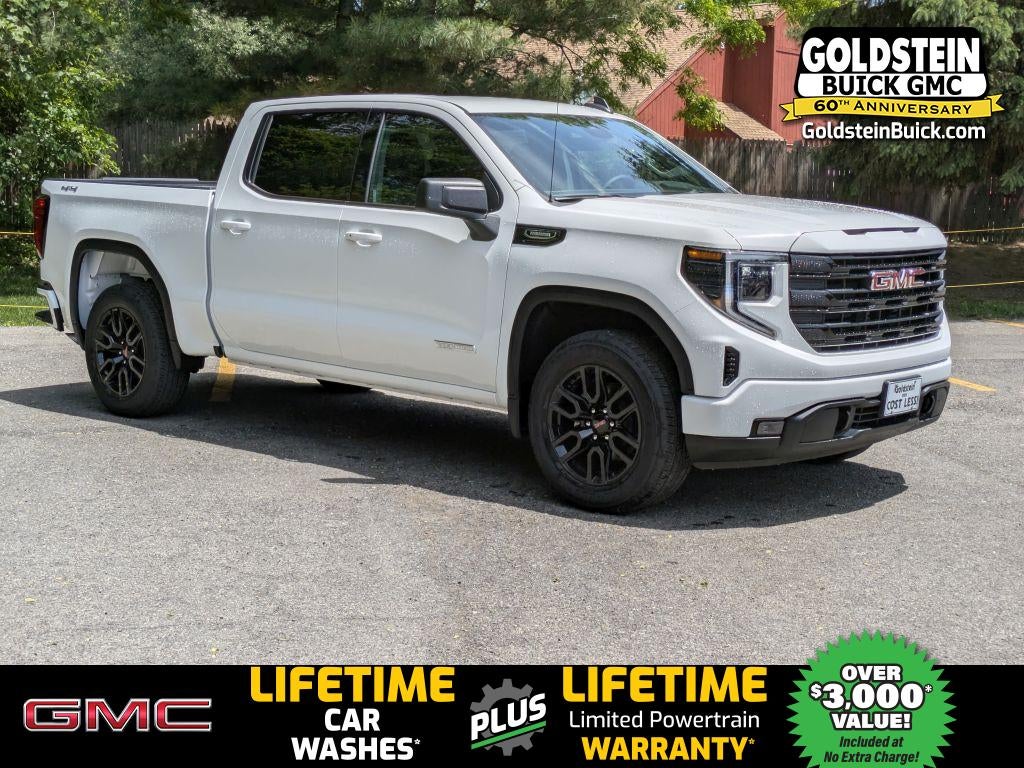 2026 GMC Sierra 1500 Elevation in Summit White — front three-quarter view