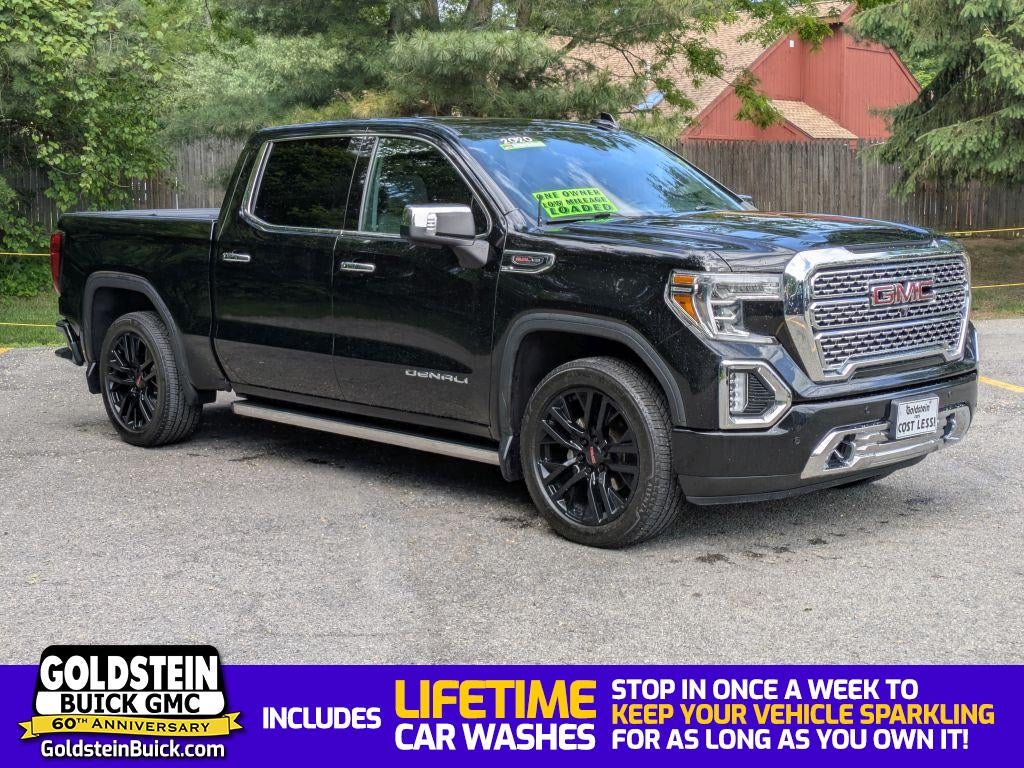 2020 GMC Sierra 1500 Denali in Onyx Black — front three-quarter view