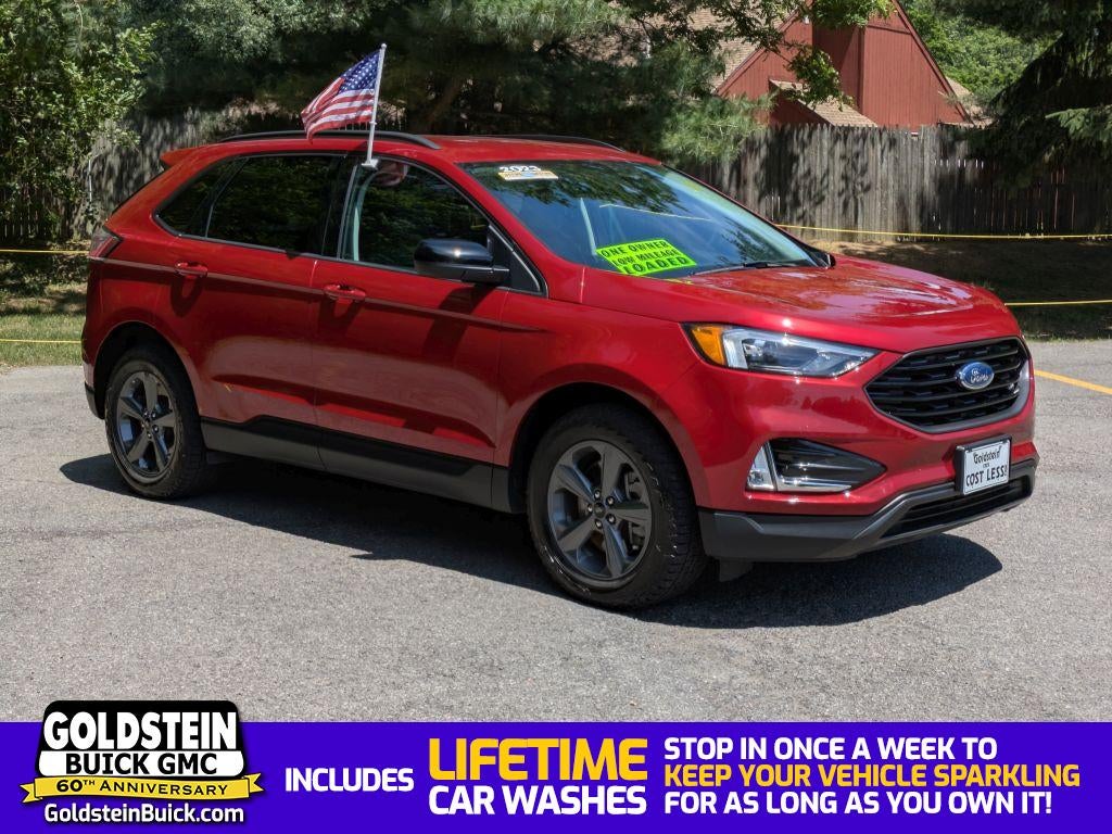 2023 Ford Edge SEL in Red — front three-quarter view
