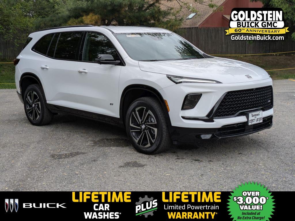 2026 Buick Enclave Sport Touring in Summit White — front three-quarter view