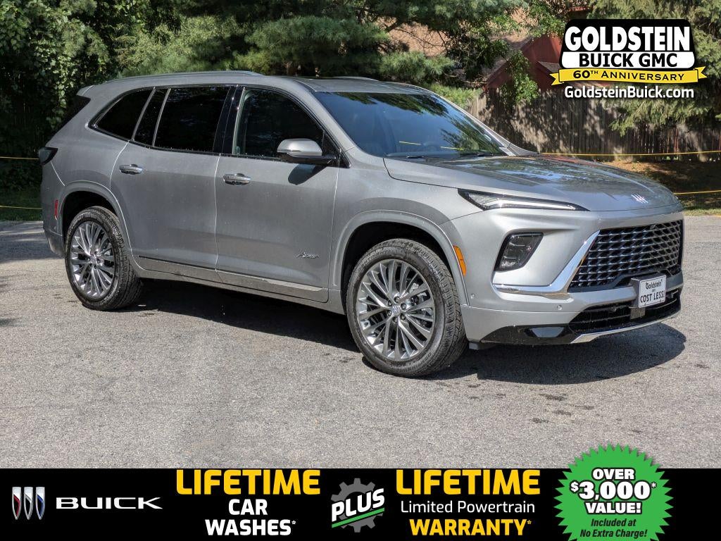 2026 Buick Enclave Avenir in Moonstone Gray Metallic — front three-quarter view