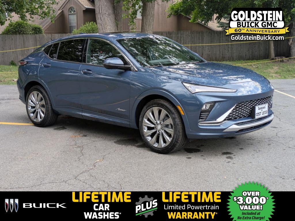 2026 Buick Envista Avenir in Ocean Blue Metallic — front three-quarter view