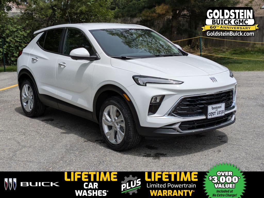 2026 Buick Encore GX Preferred in Summit White — front three-quarter view