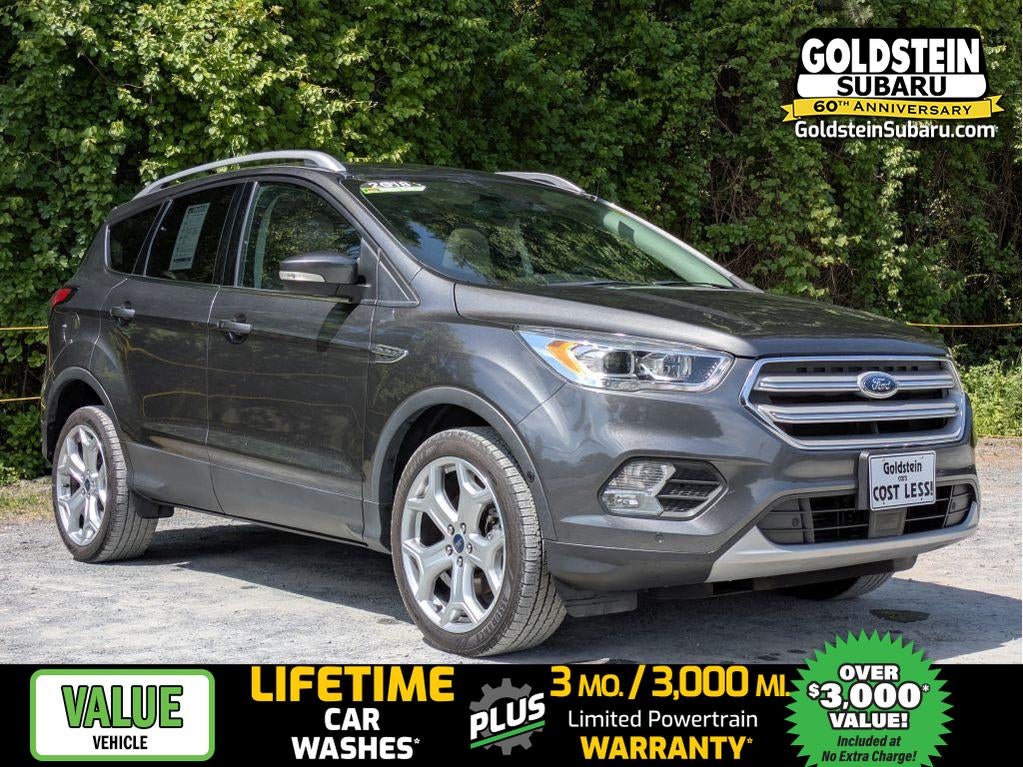 2018 Ford Escape Titanium in Magnetic Metallic — front three-quarter view