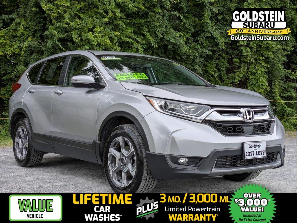 2019 Honda CR-V EX-L in Lunar Silver Metallic — front three-quarter view