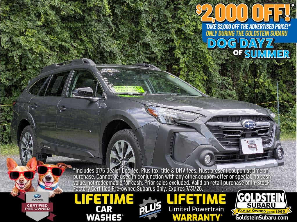 2024 Subaru Outback Limited in Magnetite Gray Metallic — front three-quarter view
