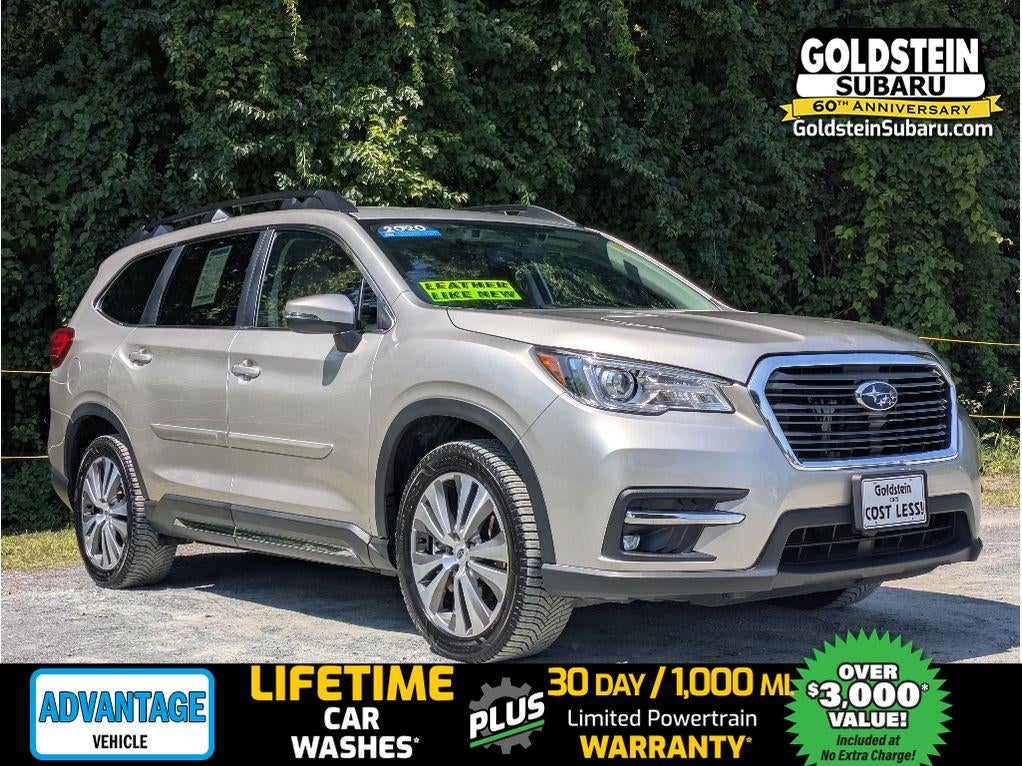 2020 Subaru Ascent Limited in Tungsten Metallic — front three-quarter view
