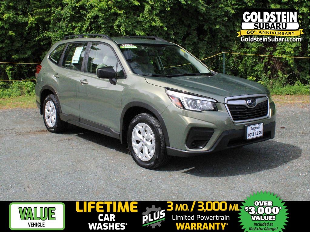 2020 Subaru Forester Base in Jasper Green Metallic — front three-quarter view