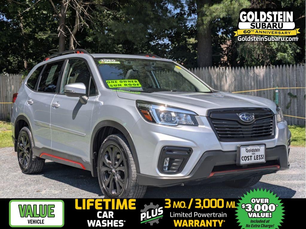 2020 Subaru Forester Sport in Ice Silver Metallic — front three-quarter view