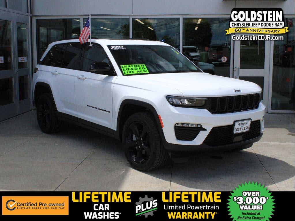 2023 Jeep Grand Cherokee Limited in Bright White Clearcoat — front three-quarter view